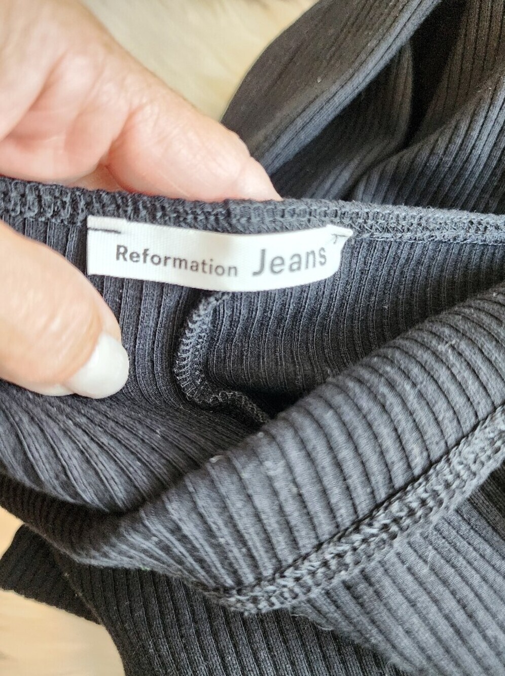 REFORMATION JEANS PULL OVER JUMPSUIT BLACK COLOR WOMEMS SIZE SMALL - Picture 2 of 15
